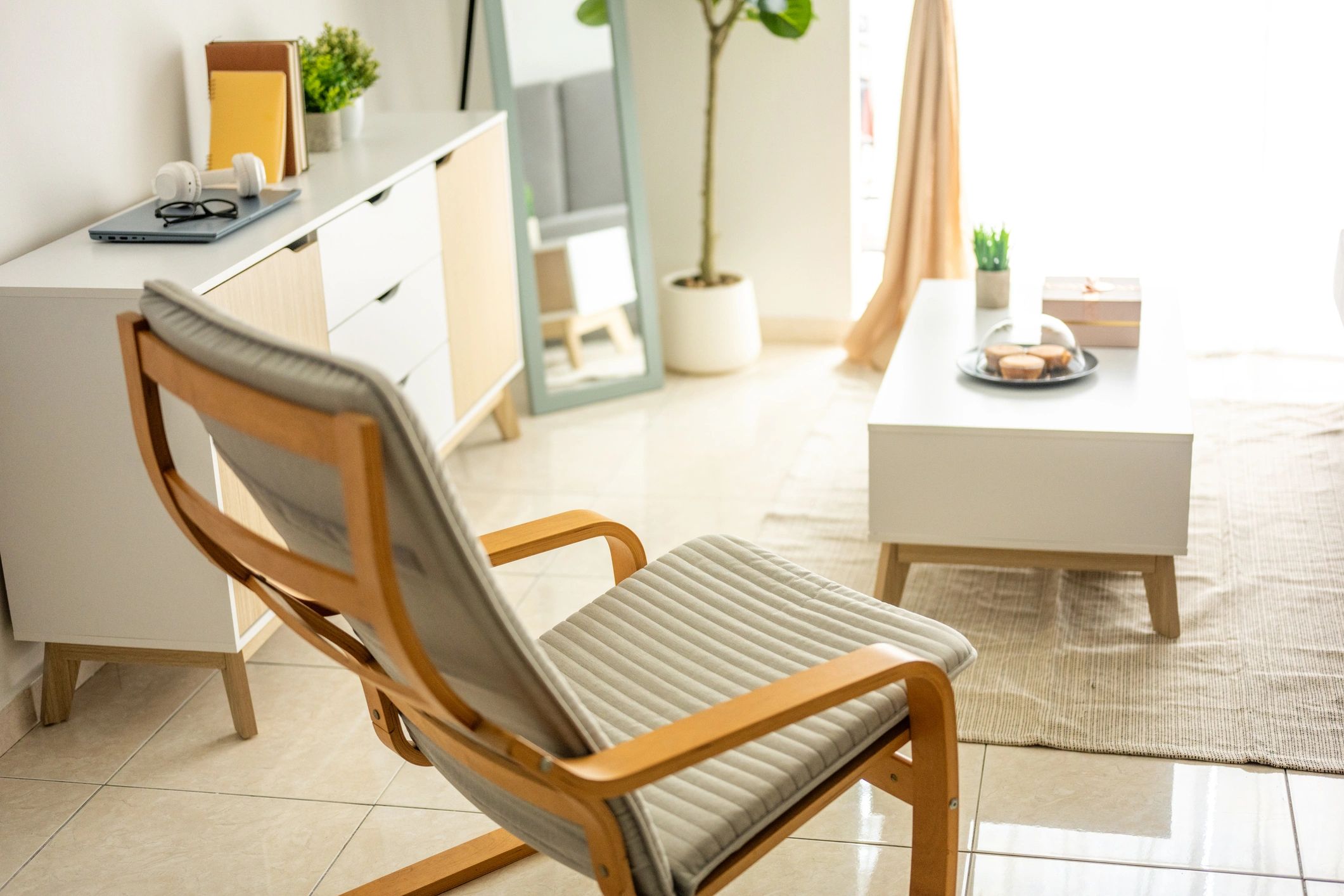 Peaceful therapy office interior with soft, welcoming design